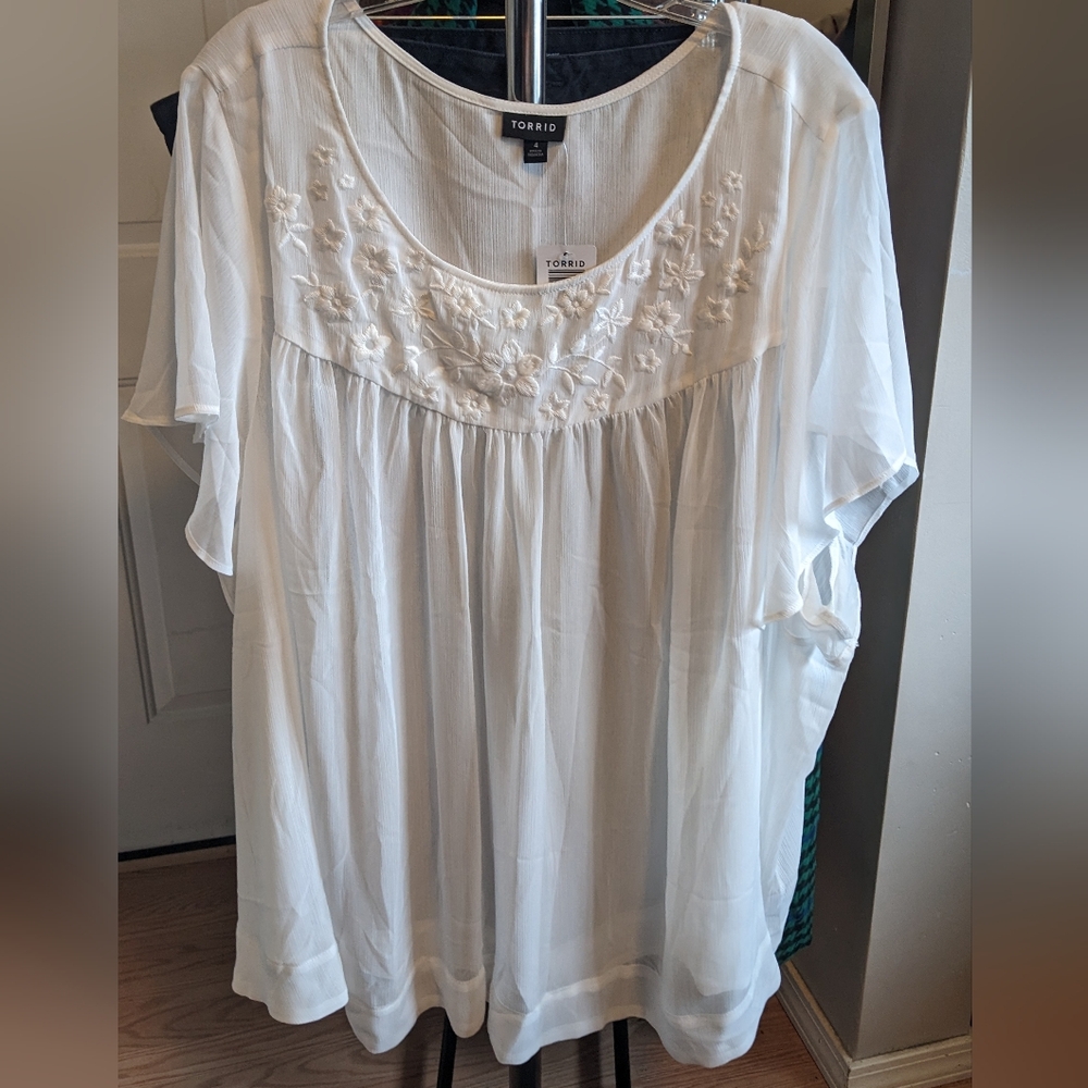 NWT Torrid Peasant Blouse